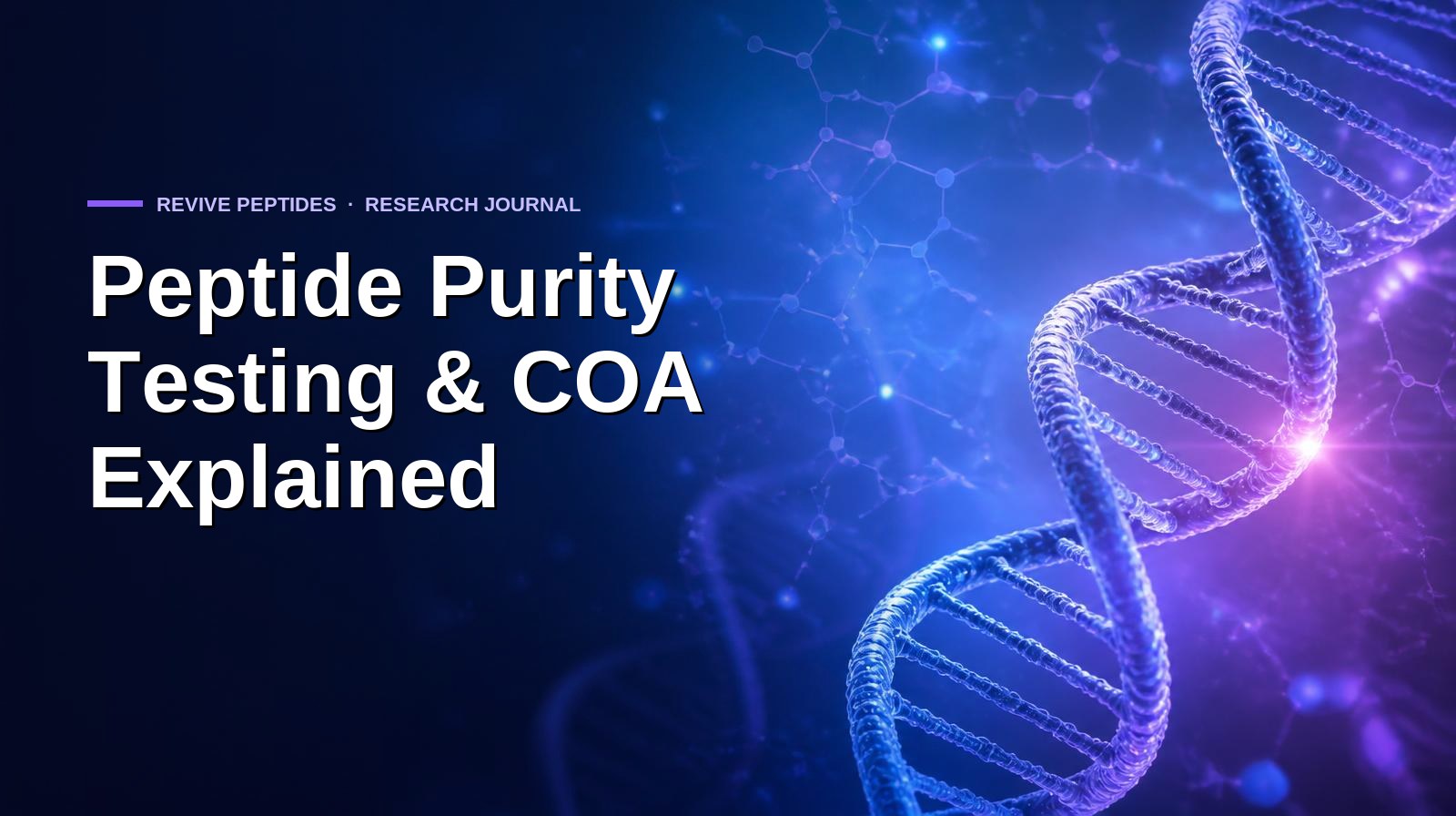 How to Read a Peptide Certificate of Analysis (HPLC & LC-MS) — NZ Peps research article cover image